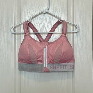 SHEFIT Ultimate High Impact Sports Bra - Light Pink - 1Luxe
